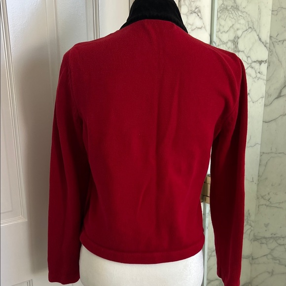 Ralph Lauren Red and Black Military Style Sweater Jacket - Picture 2 of 7